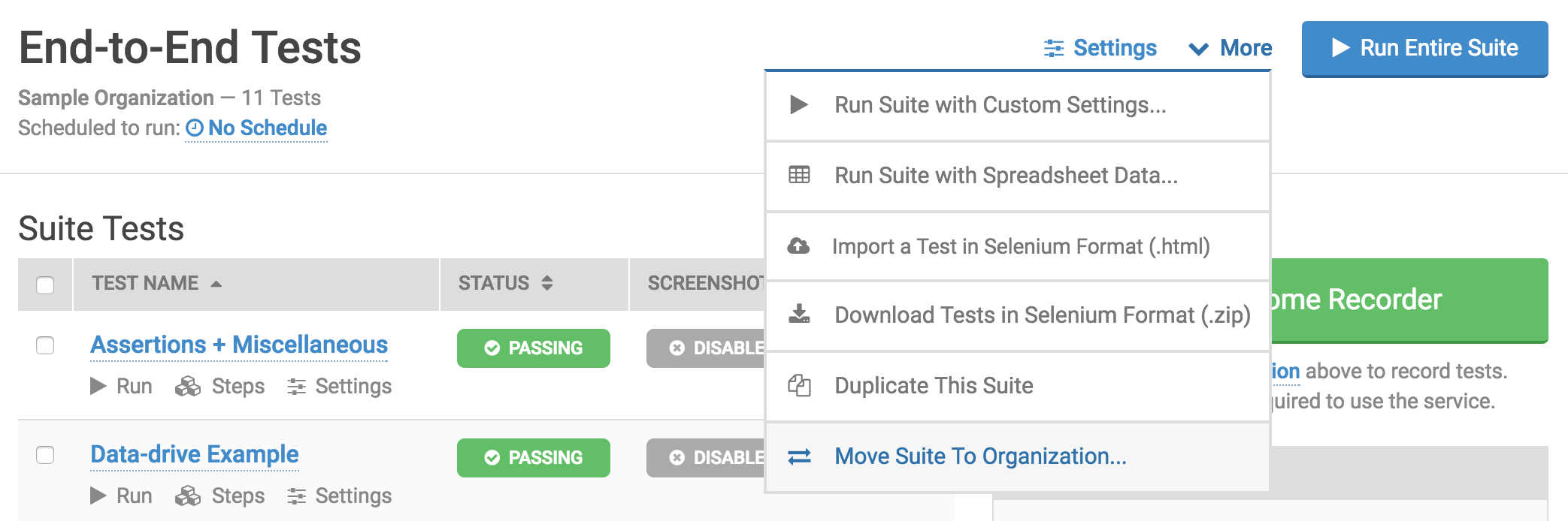 Move suite to another organization