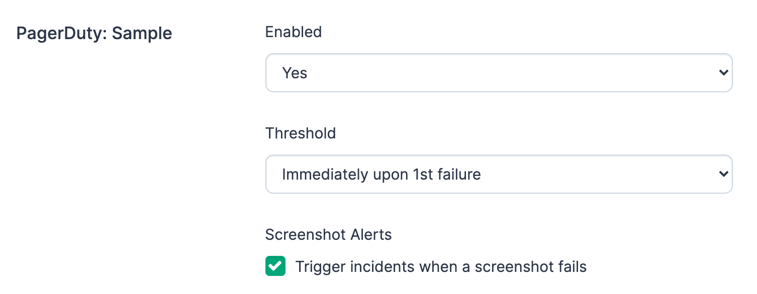 Ghost Inspector Notifications: PagerDuty