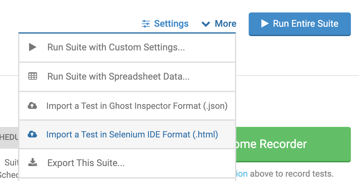 Selenium Import