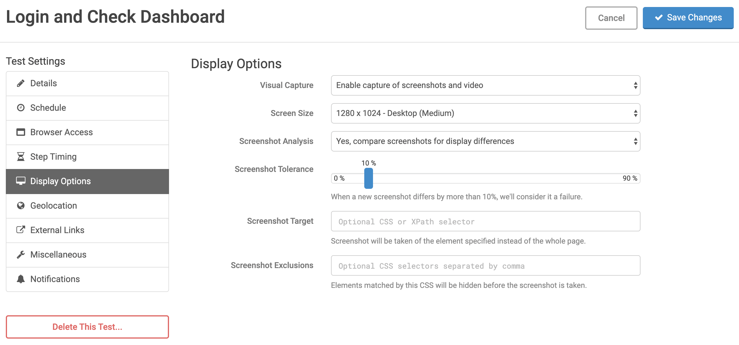 Display Options