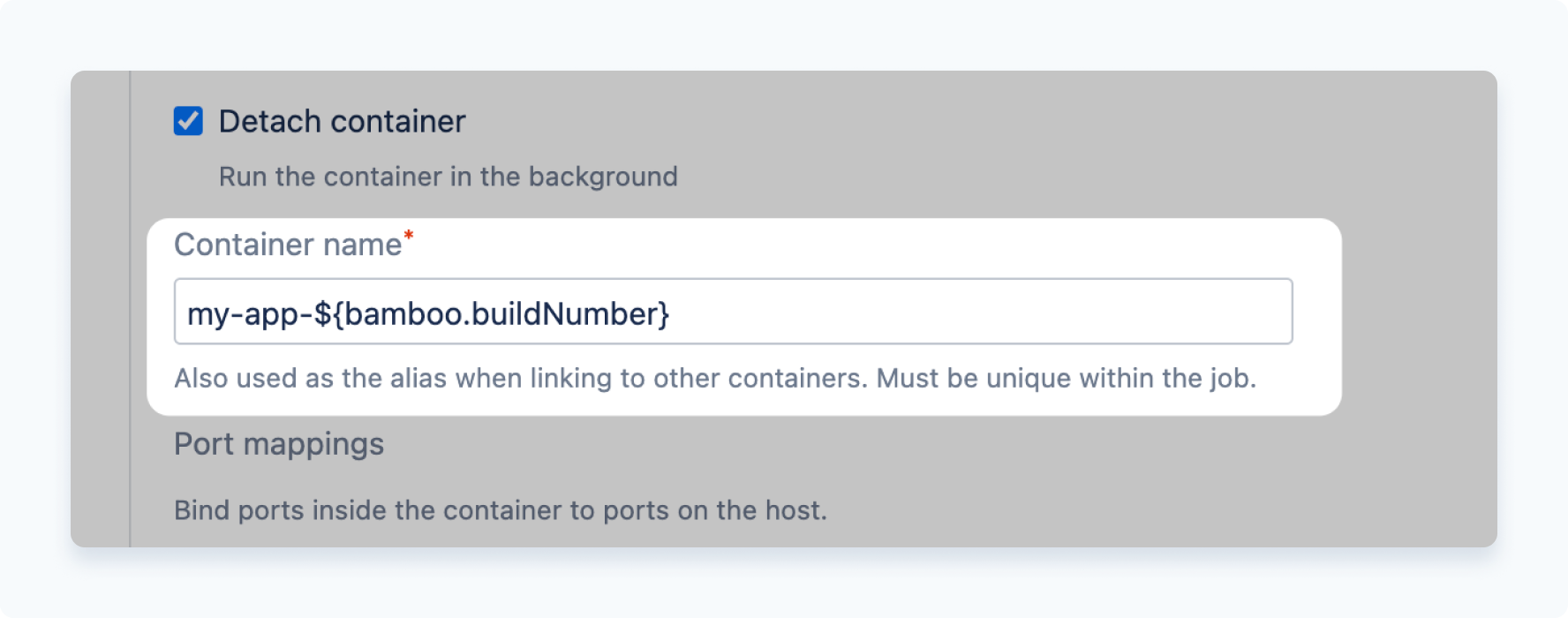 Give this new container a unique name