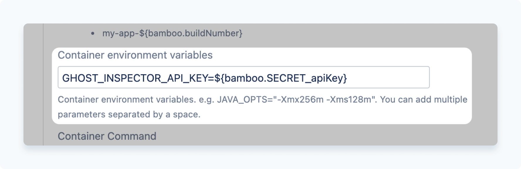 Select link to detached containers