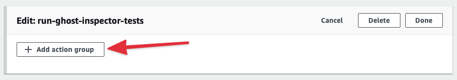 Adding an Action Group in AWS CodePipeline