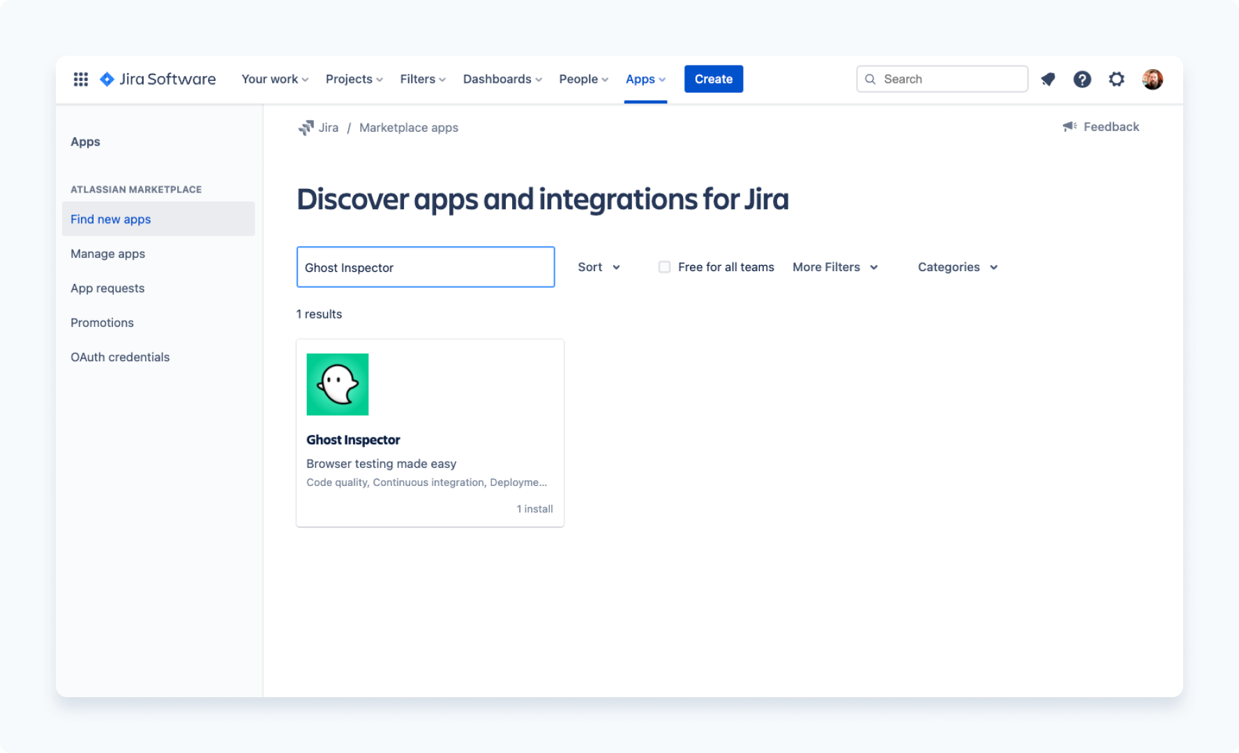 Search for the Ghost Inspectgor app
