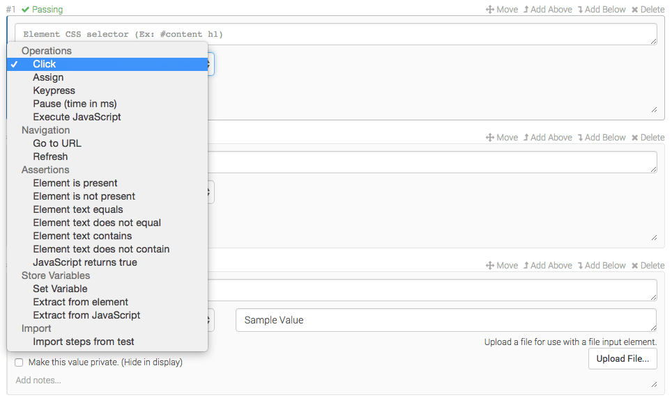 Ghost Inspector test editor