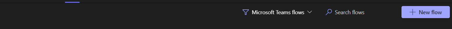 Microsoft Teams: Create New Flow